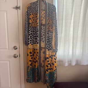 Anthropologie Animal Print Cardigan
